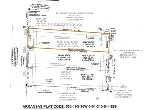 Lot 33  1109 N 9th Street, Rogers AR
