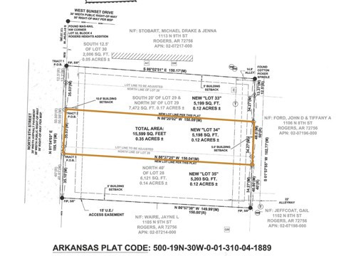 Lot 34  1109 N 9th Street, Rogers AR